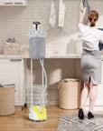 1800W Upright Garment Steamer with 2L Tank & 11 Heat Settings – Yellow - image 2