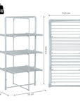 HOMCOM 3-Tier Heated Clothes Airer 300W with 30 Heated Rails - Silver - image 6