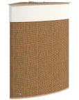55L Bamboo Laundry Hamper with Lid, Handle & Washable Liner – Brown - image 1