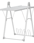 HOMCOM Heated Clothes Airer with Adjustable Wings 230W and Shoe Rack - Silver - image 3
