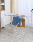 HOMCOM Foldable Heated Clothes Airer 120W with 8 Rails - Silver - image 2