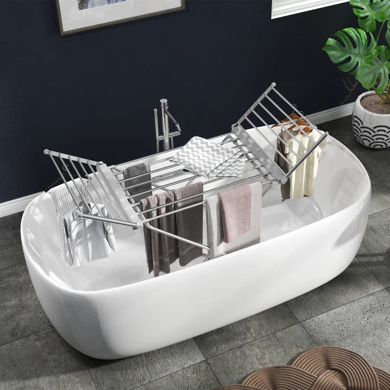 Electric Foldable Heated Clothes Airer with Wings 230W - Silver