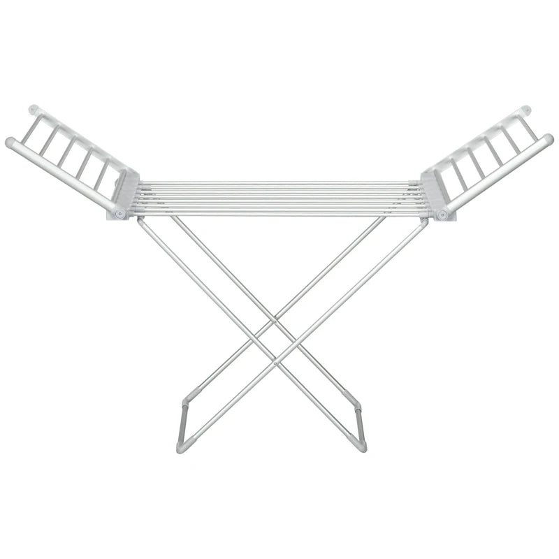 Electric Foldable Heated Clothes Airer with Wings 230W - Silver