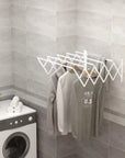 Wall-Mounted Extendable 5-Bar Clothes Airer – White - image 2