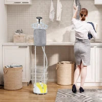 1800W Upright Garment Steamer with 2L Tank & 11 Heat Settings – Yellow - image 2