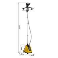 1800W Upright Garment Steamer with 1.4L Tank & 11 Heat Settings – Yellow & Black - image 3