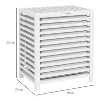 55L Rectangular Bamboo Laundry Hamper with Removable Liner – White - image 3