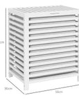 55L Rectangular Bamboo Laundry Hamper with Removable Liner – White - image 3