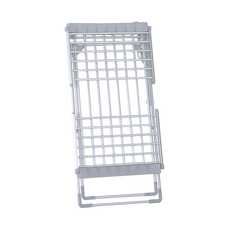 HOMCOM Foldable Heated Clothes Airer with Wings 230W - Silver - image 4