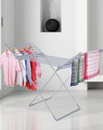 HOMCOM Foldable Heated Clothes Airer with Wings 230W - Silver - image 3