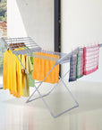 HOMCOM Foldable Heated Clothes Airer with Wings 230W - Silver - image 2