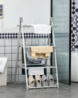HOMCOM 3-Tier Heated Clothes Airer 300W with Shoe Rack - Silver - image 2