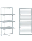 HOMCOM 3-Tier Heated Clothes Airer 300W with 30 Heated Rails - Silver - image 3