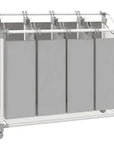 160L 4-Bag Rolling Laundry Sorter with Removable Bags – Grey - image 1