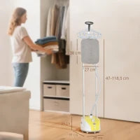 1800W Upright Garment Steamer with 2L Tank & 11 Heat Settings – Yellow - image 3