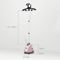 1950W Upright Garment Steamer with 1.4L Tank & 11 Heat Settings – Pink - image 3