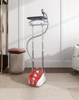 1800W Upright Garment Steamer with 2L Tank & 11 Heat Settings – Red - image 2
