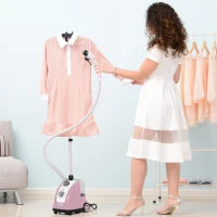 1950W Upright Garment Steamer with 1.4L Tank & 11 Heat Settings – Pink - image 2