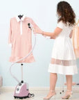 1950W Upright Garment Steamer with 1.4L Tank & 11 Heat Settings – Pink - image 2