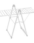 HOMCOM Heated Clothes Airer with Adjustable Wings 230W and Shoe Rack - Silver - image 1