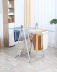 HOMCOM Heated Clothes Airer with Adjustable Wings 230W and Shoe Rack - Silver - image 4