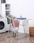 HOMCOM Heated Clothes Airer with Adjustable Wings 230W and Shoe Rack - Silver - image 2