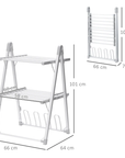 HOMCOM 2-Tier Heated Clothes Airer 210W with Shoe Rack - Silver - image 7