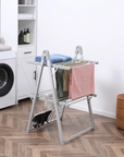 HOMCOM 2-Tier Heated Clothes Airer 210W with Shoe Rack - Silver - image 3