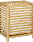 55L Rectangular Bamboo Laundry Hamper with Removable Liner – Natural - image 1
